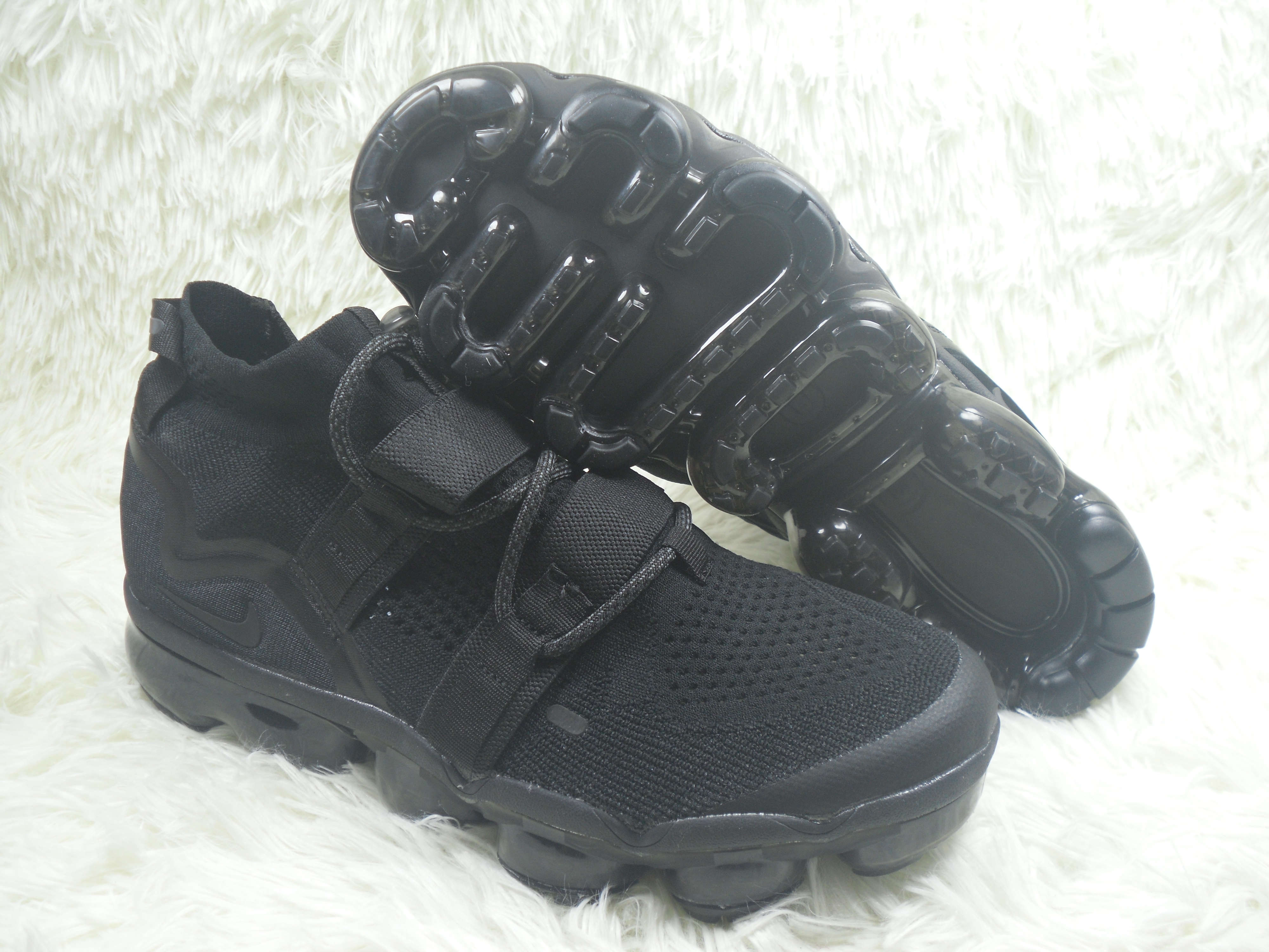 Nike Air VaporMax FK Utility All Black Shoes - Click Image to Close